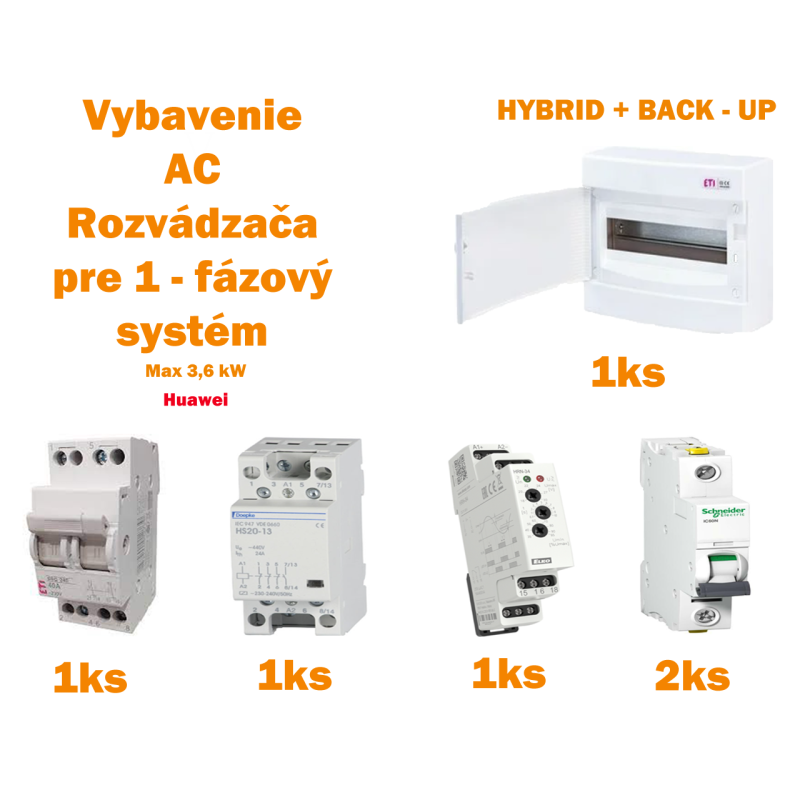 AC Rozvádzač 1F max. 3,6 kW (Hybrid+Back-Up) Huawei